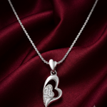 Load image into Gallery viewer, Yuva Heart 925 Silver Pendant with Chain