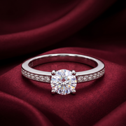 Timeless 925 Sterling Silver Solitaire Halo Ring Luxury Shine