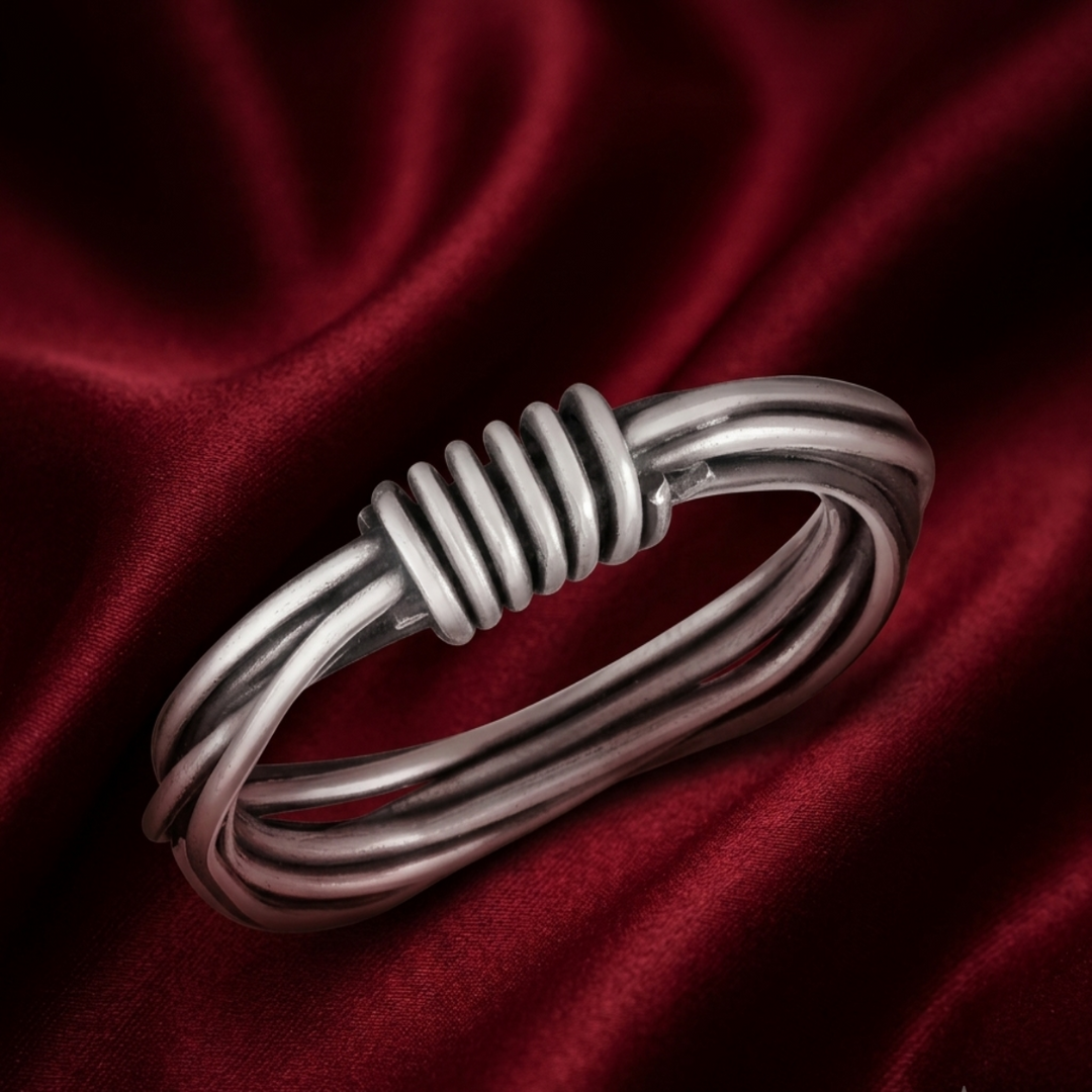 Barbed Wire 925 Sterling Silver Ring (Available in various sizes)