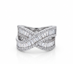Load image into Gallery viewer, Elegant 925 Sterling Silver Multi-Band Ring with Crystal Accents