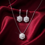 Load image into Gallery viewer, Round Shape Timeless 925 Silver Necklace &amp; Earrings Set for Women