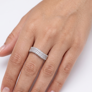 Sparkling Eternity Shimmer  925 Sterling Silver Ring