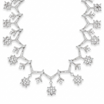 Load image into Gallery viewer, Designer 925 Sterling Silver Necklace &amp; Earrings Set with Sparkling Cubic Zirconia Stones