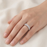 Load image into Gallery viewer, 925 Sterling Silver Floral Cluster Zircon Ring for Women