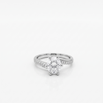 Load image into Gallery viewer, Dazzling 925 Sterling Silver Round Cut Halo Ring for Women
