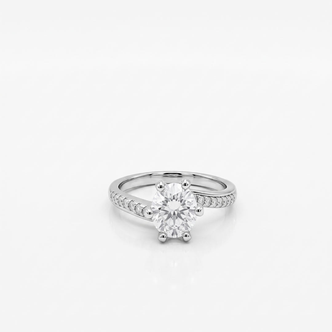 Dazzling 925 Sterling Silver Round Cut Halo Ring for Women