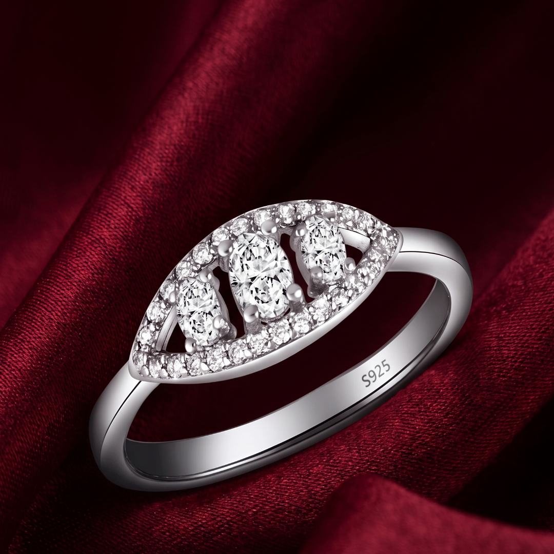 Shubham Trinity 925 Sterling Silver Ring.