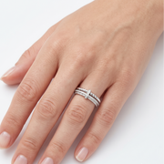 925 Sterling Silver Eternity Band Full Circle Sparkle Ring for Women