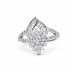 Load image into Gallery viewer, 925 Sterling Silver Women’s Moissanite Diamond Daily Wear Ring