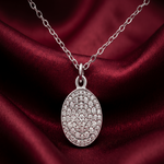 Load image into Gallery viewer, 925 Sterling Silver Round Shape Pendant Necklace with Adjustable Length
