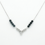 Load image into Gallery viewer, Stylish Crystal Mangalsutra in 925 Sterling Silver Rhodium Plated 9 inches