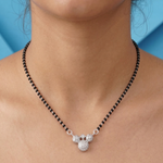 Load image into Gallery viewer, Mridula Mangalsutra in 925 Sterling Silver Rhodium Plated 17 inches