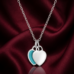 Load image into Gallery viewer, Twin Heart 925 Silver Necklace