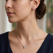 Premium 925 Silver Necklace & Earrings Set for Women