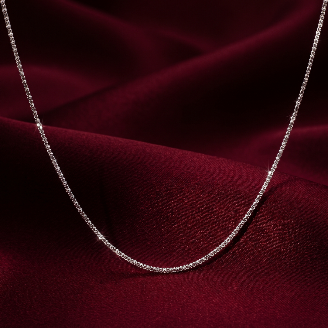 Silver Link 925 Sterling Silver Women's Chain 18 Inch