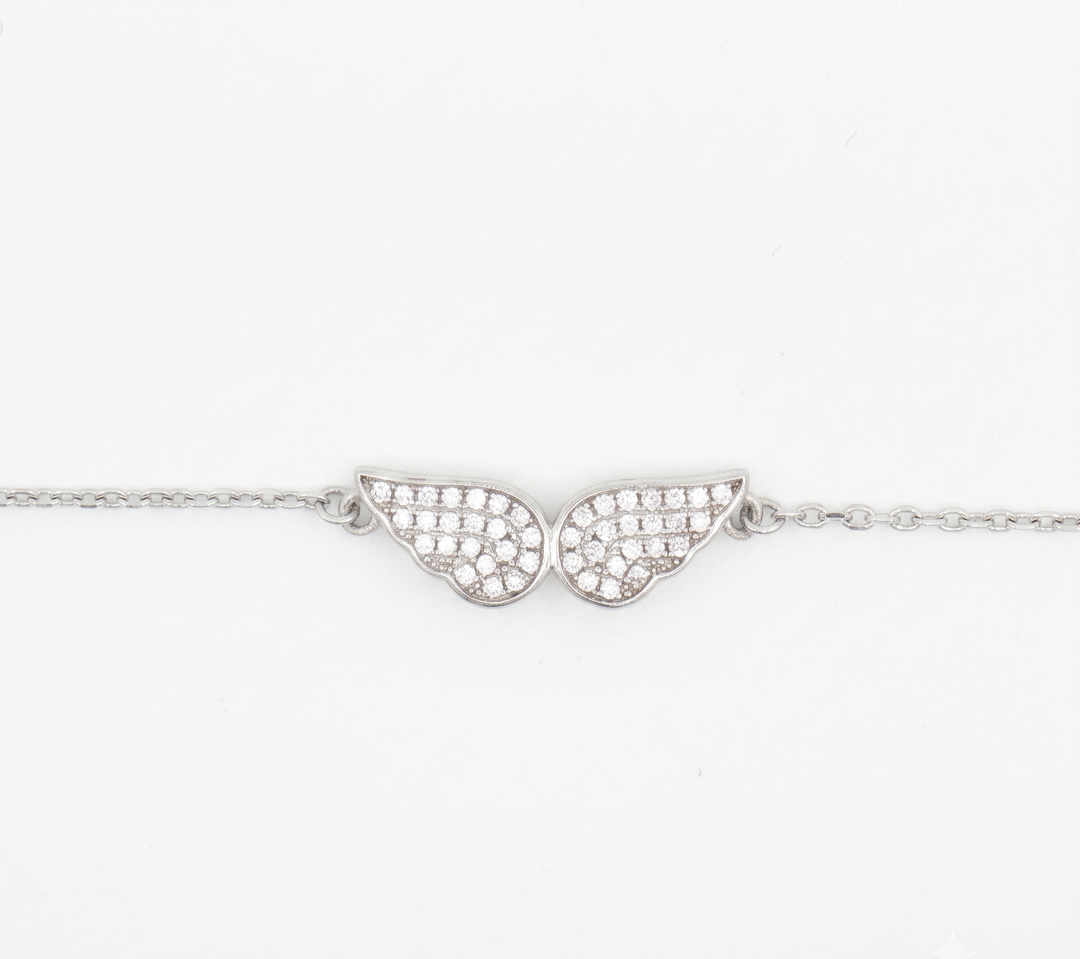 Elegant 925 Sterling Silver Butterfly Adjustable Length Bracelet 8 Inch