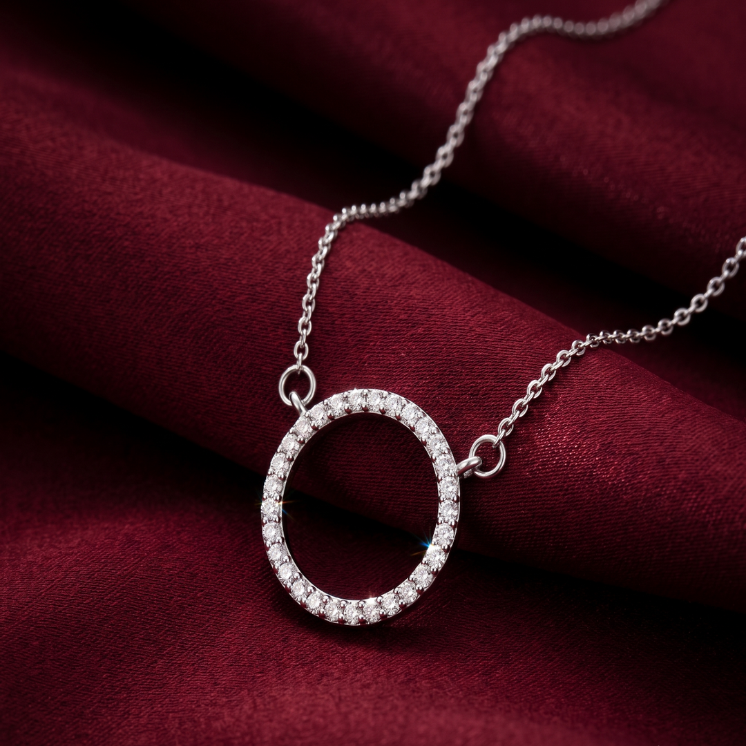 Circle of Life 925 Silver Necklace with Adjustable Length