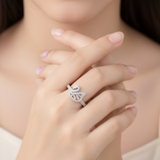 Swan 925 Sterling Silver Rhodium Plated Ring