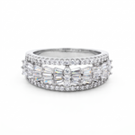 Load image into Gallery viewer, Premium 925 Sterling Silver Half Eternity Ring