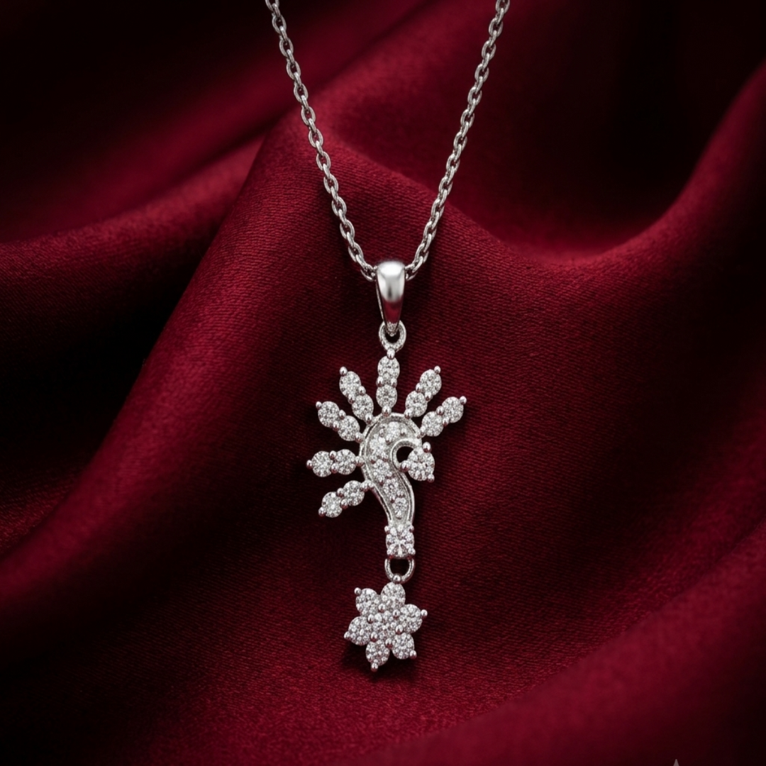 Yuva Mrignaini Sterling Silver Pendant with chain (Chain Length 18 inches)