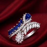 Divine Dual 925 Sterling Silver Ring.