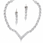 Load image into Gallery viewer, Premium 925 Silver Necklace &amp; Earrings Set for Women