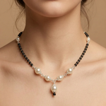 Load image into Gallery viewer, Pearl Mangalsutra in 925 Sterling Silver Rhodium Plated 17 inches