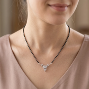 Mangalsutra in 925 Sterling Silver Rhodium Plated 17 inches