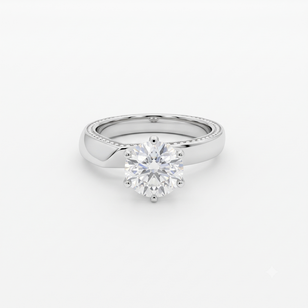 Smitri 925 Sterling Silver Solitaire Ring