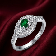 Allure Green 925 Sterling Silver Ring