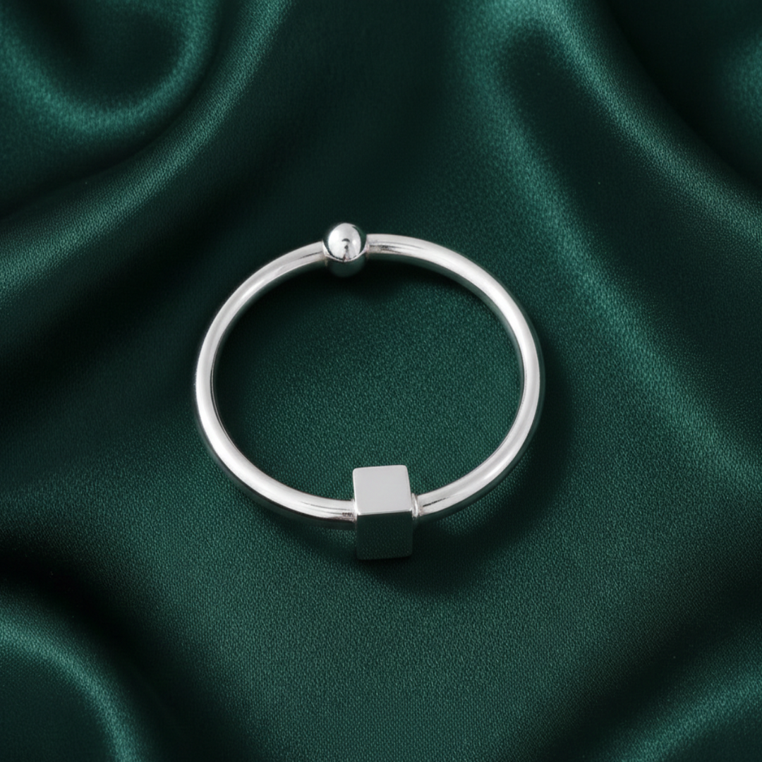 Sterling Plain Silver Bracelet Openable (Free Size)