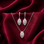 Load image into Gallery viewer, Marquise Shape Timeless 925 Silver Necklace &amp; Earrings Set for Women