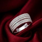 Load image into Gallery viewer, Cinco Eternal 925 Sterling Silver Half Eternity Ring