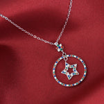 Load image into Gallery viewer, Multi Color Twinkle Star 925 Sterling Silver Pendant with adjustable length chain
