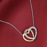 Load image into Gallery viewer, Dual Heart 925 Sterling Silver Pendant with adjustable length chain
