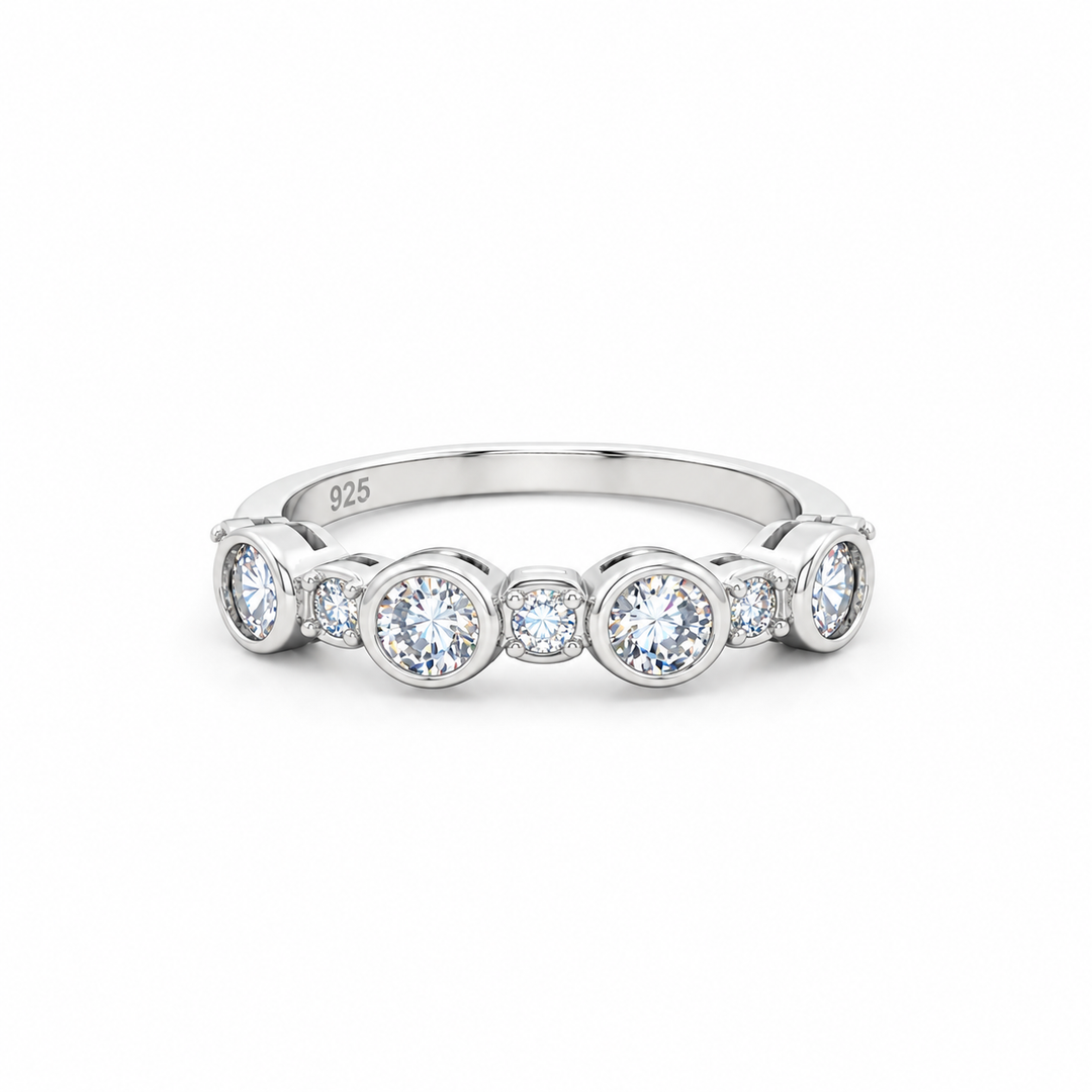 925 Sterling Silver Zircon Diamond Ring For Women