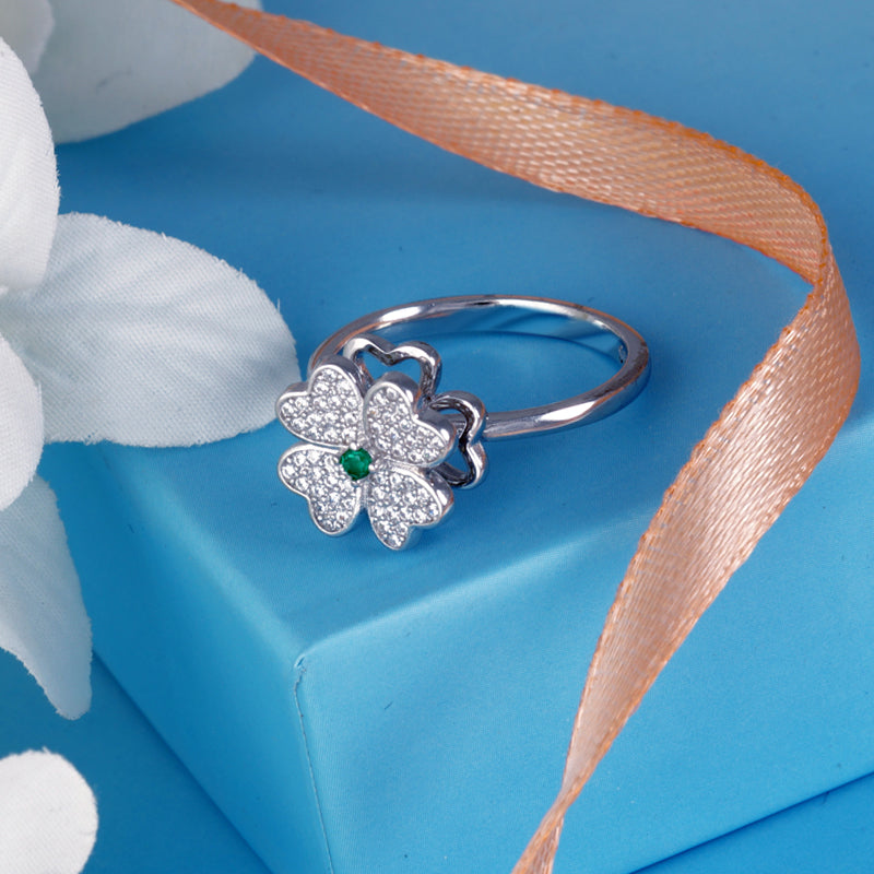 Flower Blossom 925 Sterling Silver Ring.