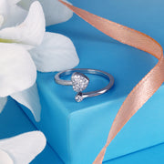 Yuva Love 925 Sterling Silver Ring . Adjustable ring size. Fits comfortably between Indian ring size 9 to 17