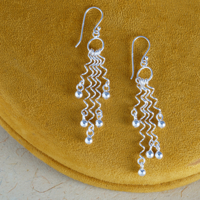 Point Link 925 Sterling Silver Earrings