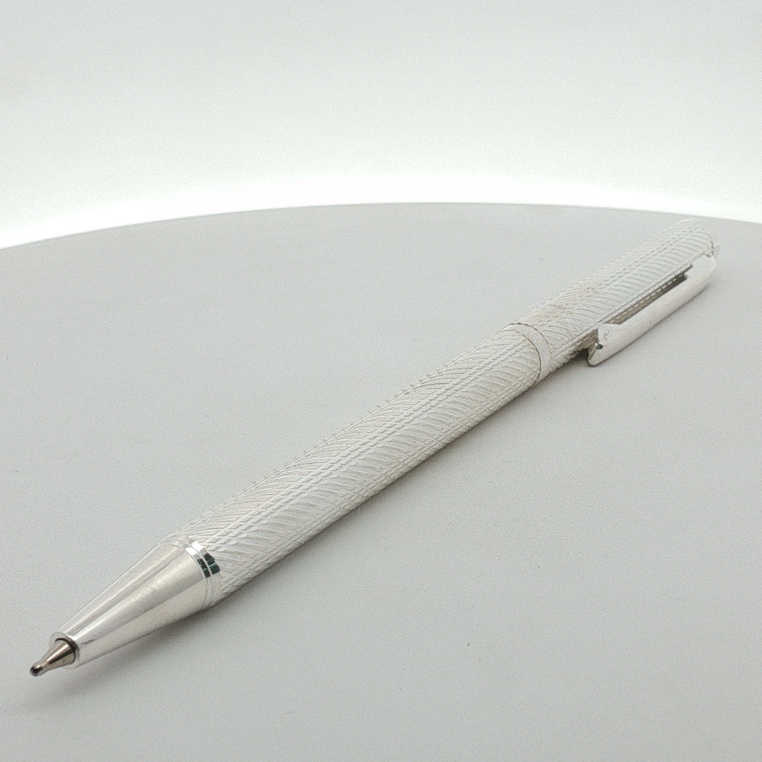 Handcrafted 925 Silver Pen Premium Engraved Barrel Ballpoint Pen