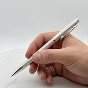 Handcrafted 925 Silver Pen Premium Engraved Barrel Ballpoint Pen