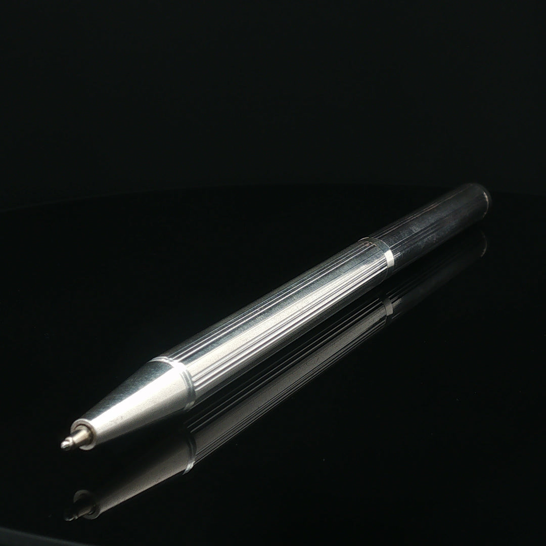 Handcrafted 925 Silver Pen Premium Engraved Barrel Ballpoint Pen