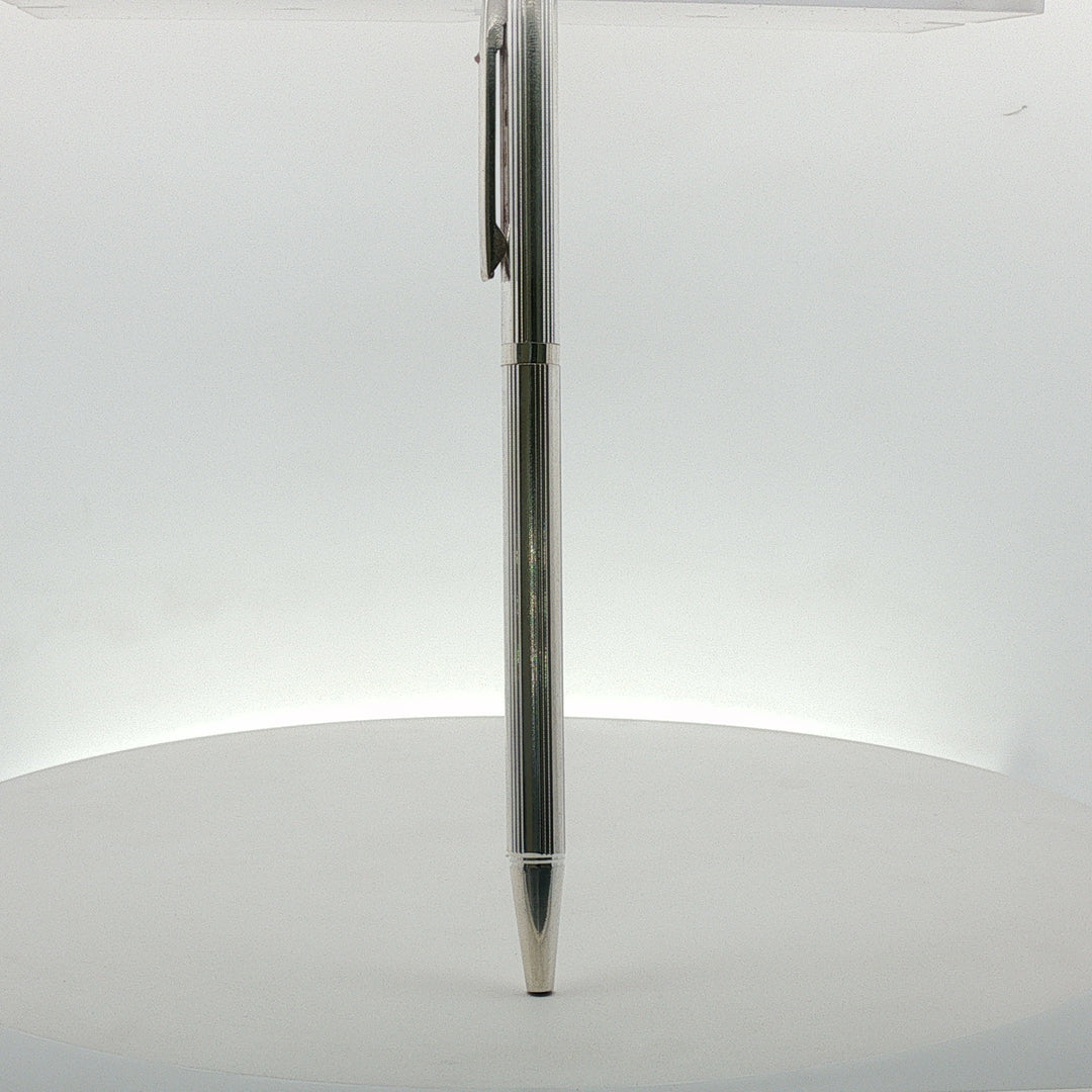 Handcrafted 925 Silver Pen Premium Engraved Barrel Ballpoint Pen