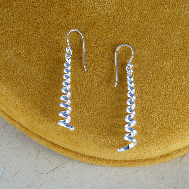 Vortex Link 925 Sterling Silver Earrings