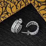 Load image into Gallery viewer, Huggies Eternity 925 Sterling Silver Earrings
