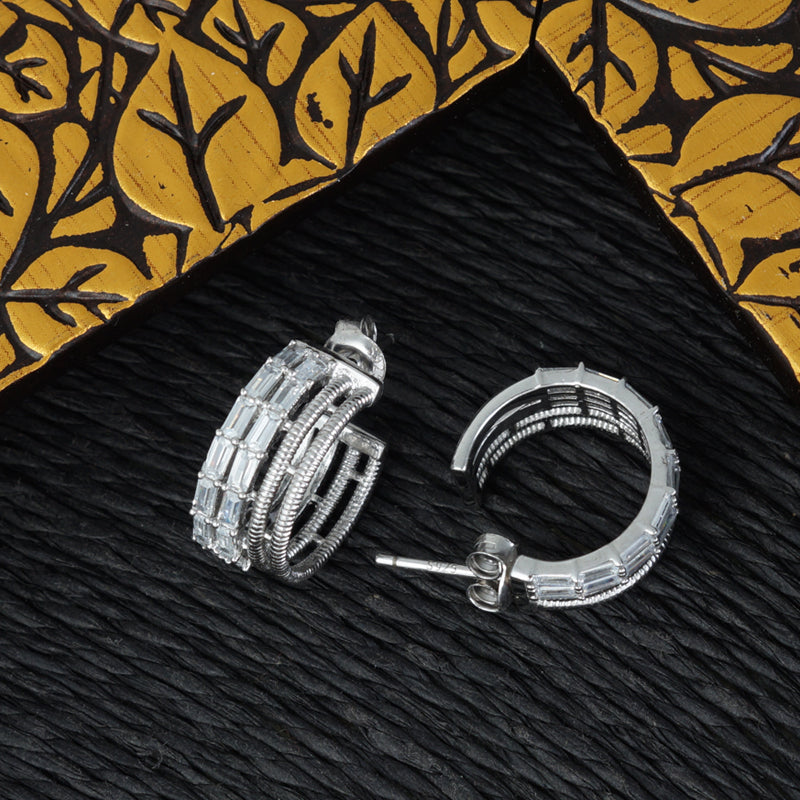 Huggies Eternity 925 Sterling Silver Earrings