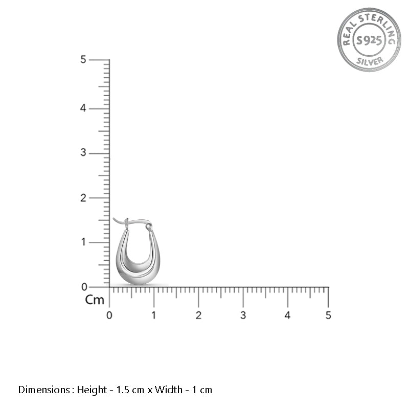 Samriddhi 925 Sterling Silver Hoop Earrings