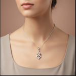 Load image into Gallery viewer, Elegant 925 Sterling Silver Pendant with Chain &amp; Earrings Set