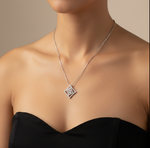 Load image into Gallery viewer, Elegant 925 Sterling Silver Pendant with Chain &amp; Earrings Set