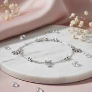 Madhuban 925 Sterling Silver Anklets with Adjustable Length